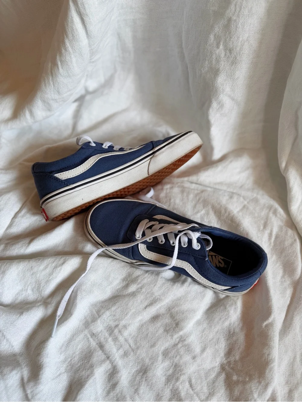 Vans Low-Top Sneakers in Navy and White